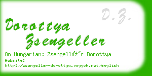 dorottya zsengeller business card